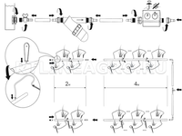 Капельная система полива для теплиц - Водомерка база 4 м