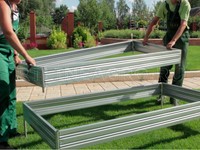 Оцинкованная грядка Ярус 2 х 1 м высота 17 см