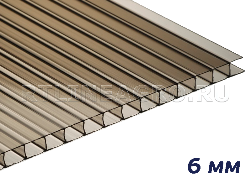 Поликарбонат сотовый бронза 6 мм Polygal Стандарт / 12,00 х 2,10 м / 1,37 кг Поликарбонат сотовый бронза 6 мм Polygal Стандарт / 12,00 х 2,10 м / 1,37 кг