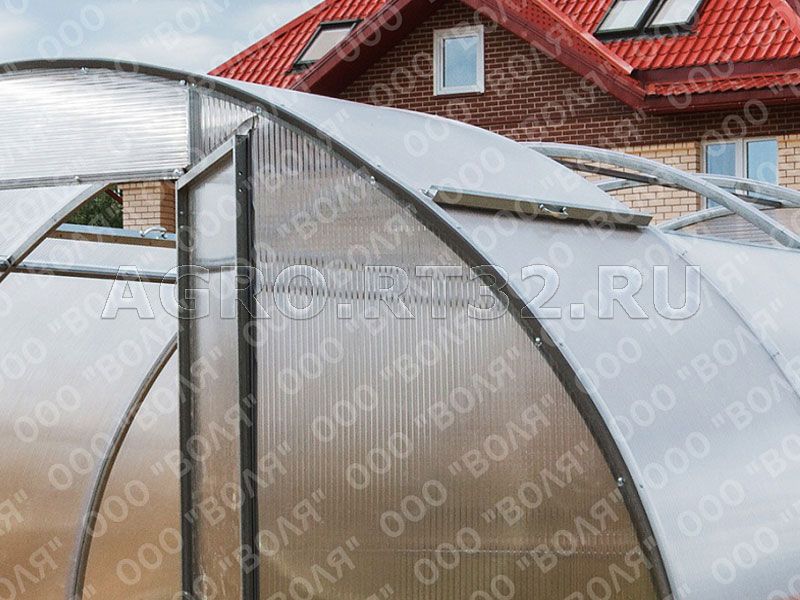 Теплица Орион 3 x 6 x 2 м с поликарбонатом Киви Лайт и профилями Теплица Орион 3 x 6 x 2 м с поликарбонатом Киви Лайт и профилями