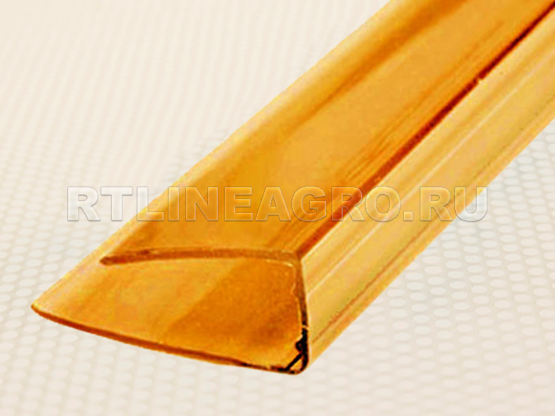 Профиль для поликарбоната торцевой / 6 мм / 2,1 м / Желтый Профиль для поликарбоната торцевой / 6 мм / 2,1 м / Желтый