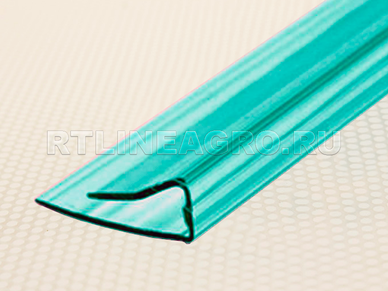 Профиль для поликарбоната торцевой / 16 мм / 2,1 м / Бирюзовый Профиль для поликарбоната торцевой / 16 мм / 2,1 м / Бирюзовый