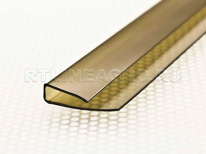 Профиль для поликарбоната торцевой / 16 мм / 2,1 м / Терракот Профиль для поликарбоната торцевой / 16 мм / 2,1 м / Терракот