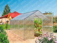 Теплица Дельта 2,5 x 4,3 x 2,2 м с поликарбонатом Карбогласс Кристалл и профилями Теплица Дельта 2,5 x 4,3 x 2,2 м с поликарбонатом Карбогласс Кристалл и профилями