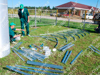 Теплица Дачная Стрелка 2,6 x 8 x 2,5 м с поликарбонатом Карбогласс Кристалл Теплица Дачная Стрелка 2,6 x 8 x 2,5 м с поликарбонатом Карбогласс Кристалл