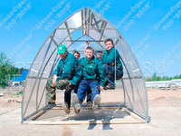 Теплица Дачная Стрелка 2,6 x 8 x 2,5 м с поликарбонатом Карбогласс Кристалл Теплица Дачная Стрелка 2,6 x 8 x 2,5 м с поликарбонатом Карбогласс Кристалл